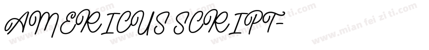 AMERICUS SCRIPT字体转换